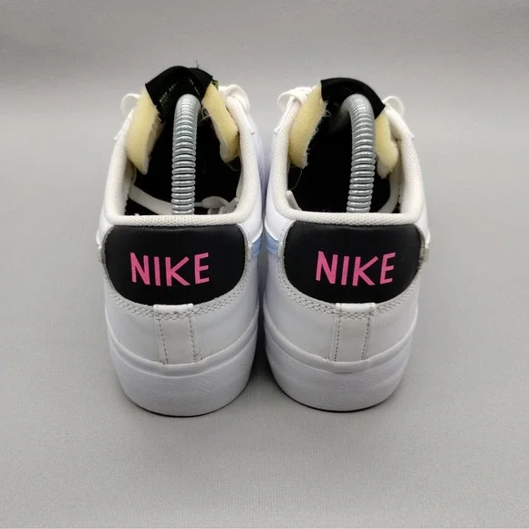 Nike Women's White and Blue Sneakers - Picture 4 of 8